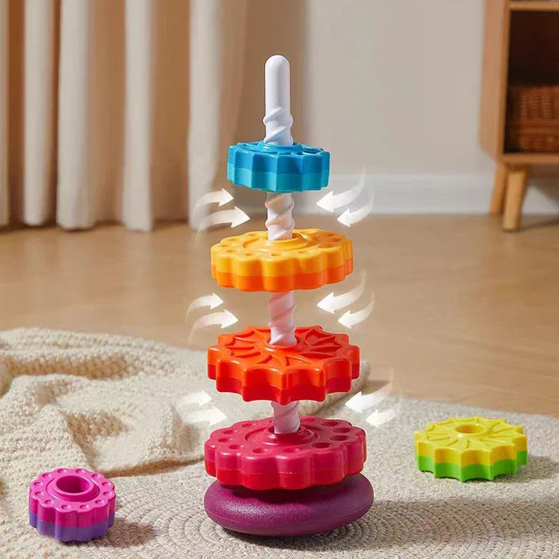 Torre Giratoria Causa-Efecto de Colores - Juguete Sensorial para Niños desde los 6 Meses