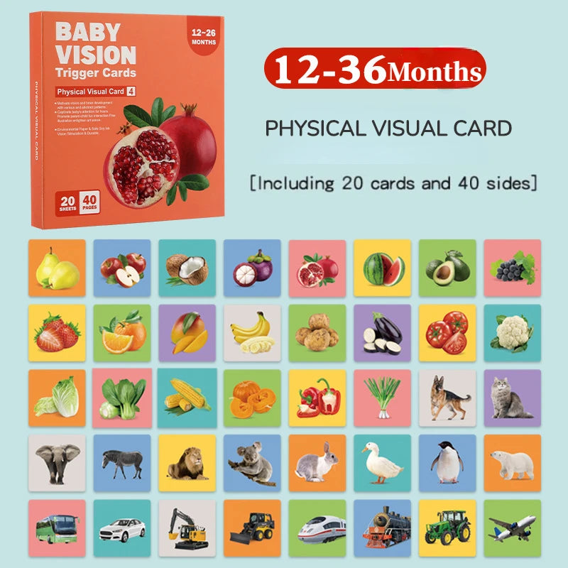 Tarjetas de Contraste para Bebés de 3 a 6 Meses - Estimulación Visual Avanzada