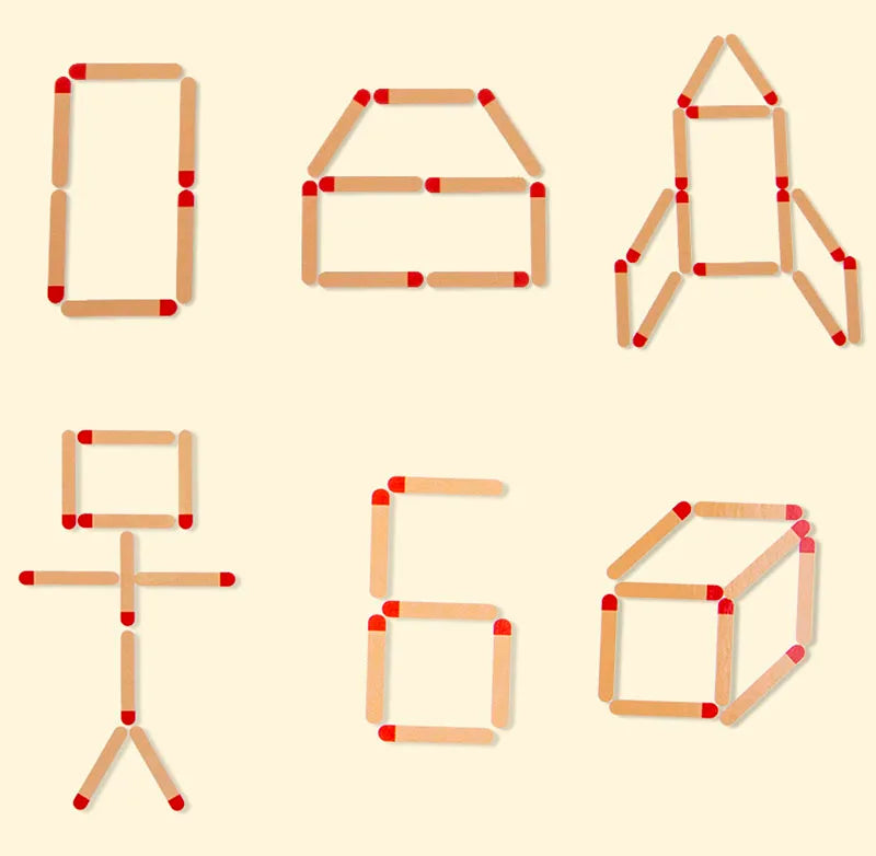 Juego Creativo de Palitos: Formas y Diversión